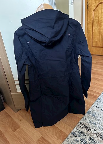 Kadın lacivert Midi Ceket(yağmurluk) - Görsel 2