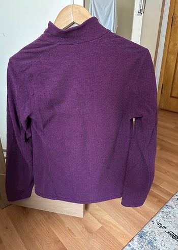 Mor Yarım Fermuarlı Kadın Sweatshirt - Görsel 2