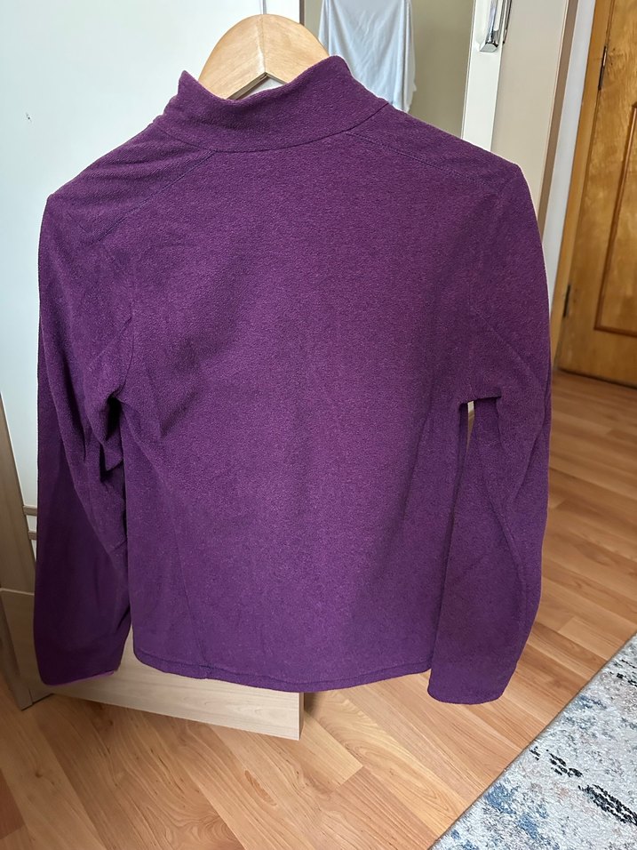 Mor Yarım Fermuarlı Kadın Sweatshirt - Görsel 2