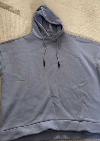 Gri Kapüşonlu Rahat Kesim Sweatshirt