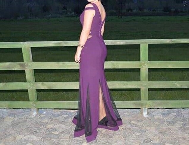 Diğer Mor gece elbisesi balık model