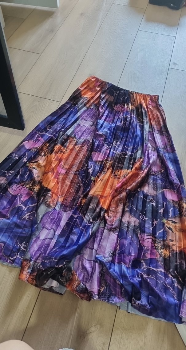 Bohem Tarz Pilili Uzun Bağlama Desenli Etek - Görsel 2