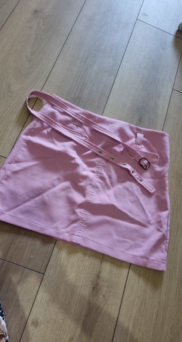 Pembe Kemerli Mini Etek - Görsel 2