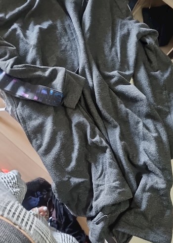 Gri Fermuarlı Erkek Polar Sweatshirt - Görsel 2