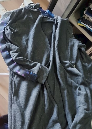 Gri Fermuarlı Erkek Polar Sweatshirt - Görsel 3