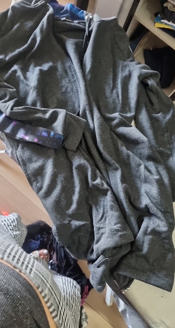 Gri Fermuarlı Erkek Polar Sweatshirt - Görsel 2