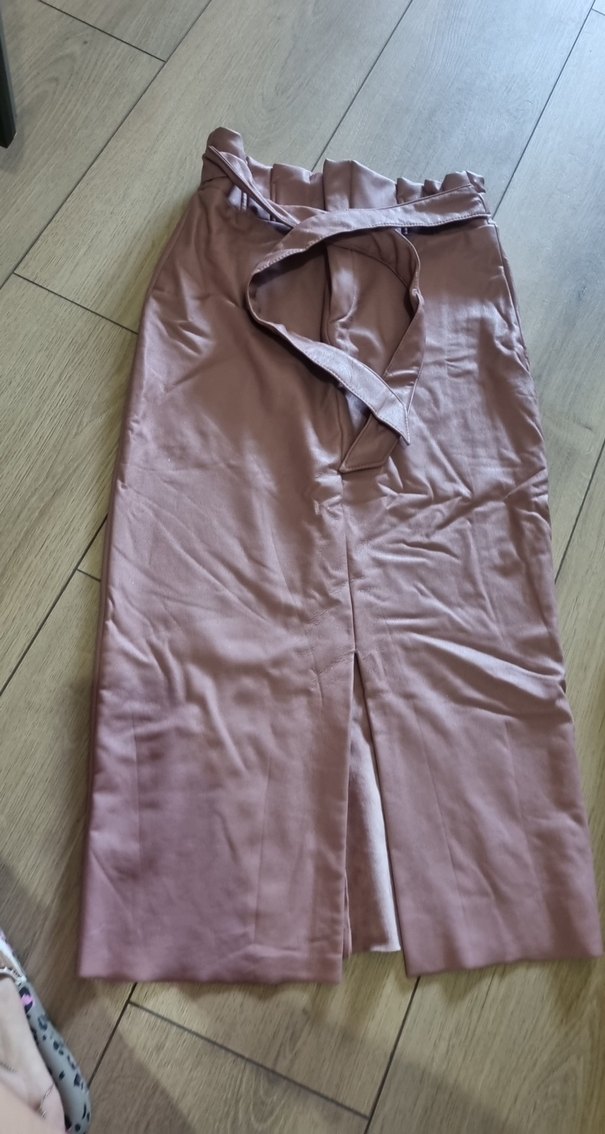 Bej Kadın Uzun Kemerli Etek - Görsel 2