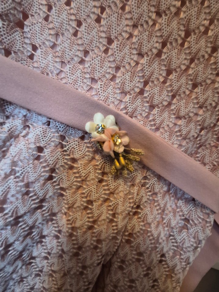 Dantel Detaylı Pembe Kız Çocuk Elbise - Görsel 2