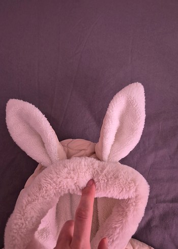 Kürklü Kapüşonlu Pembe Bebek Tulumu - Görsel 8