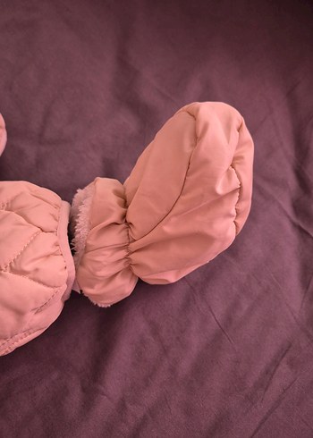 Kürklü Kapüşonlu Pembe Bebek Tulumu - Görsel 6