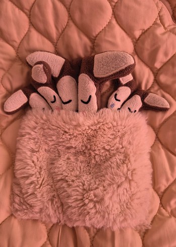 Kürklü Kapüşonlu Pembe Bebek Tulumu - Görsel 4