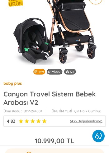 Diğer Baby plus canyon travel sistem bebek Arabası ve Taşıma Koltuğu
