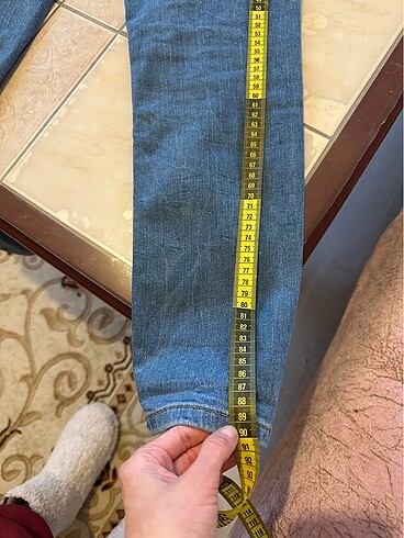 36 Beden mavi Renk Koton salopet bahçıvan pantolon