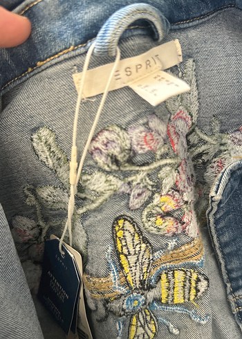 xs Beden Düğmeli Mavi Kadın Kot Ceket 79 Euro ya alındı
