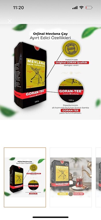 Mevlana çay Almanya dan 500 gr