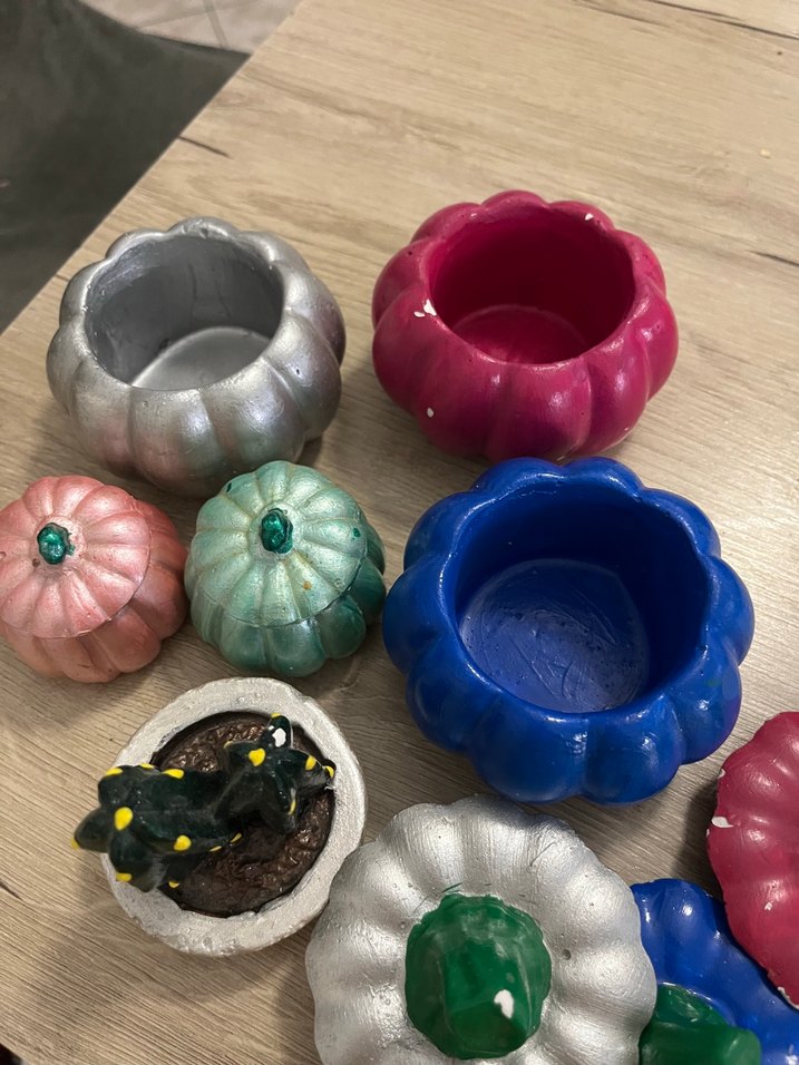 Renkli Kabak ve Kaktüs Dekoratif El Yapımı Objeler - Görsel 2