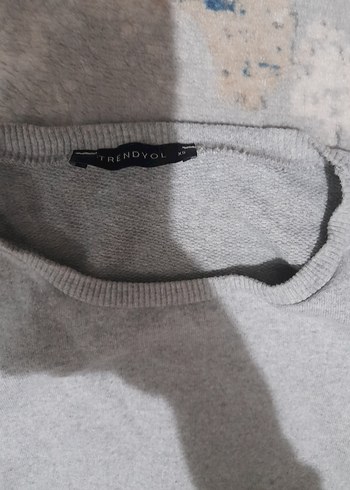 xs Beden Gri Baskılı Kadın Sweatshirt
