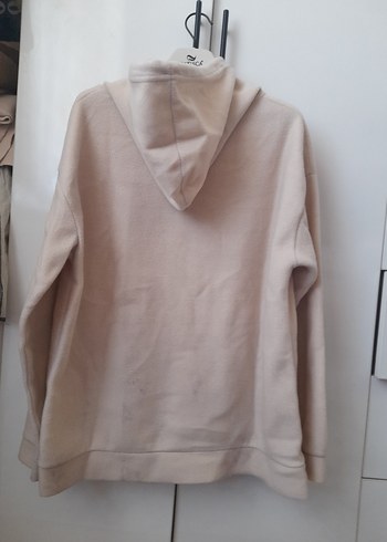 s Beden Bej Kapüşonlu Kadın Sweatshirt