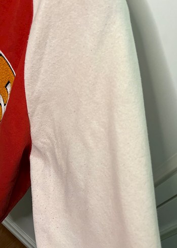 Düğmeli Kırmızı Beyzbol Ceket - Görsel 3