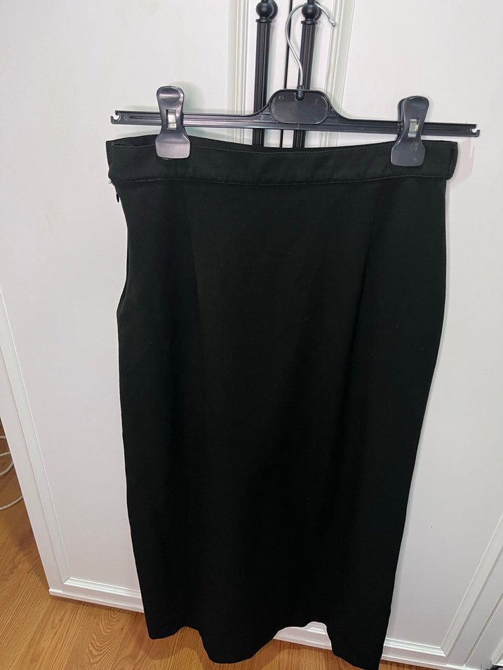 Siyah Kadın Midi Kalem Etek - Görsel 3