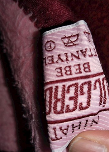 Bordo çiçek desenli renkli bebek battaniyesi - Görsel 3