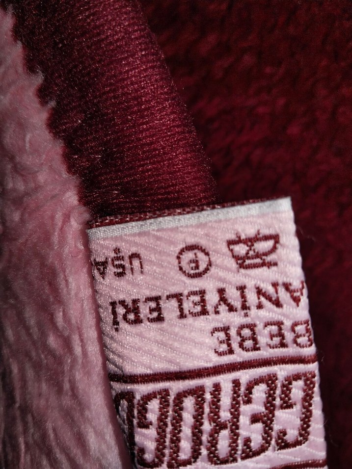 Bordo çiçek desenli renkli bebek battaniyesi - Görsel 4