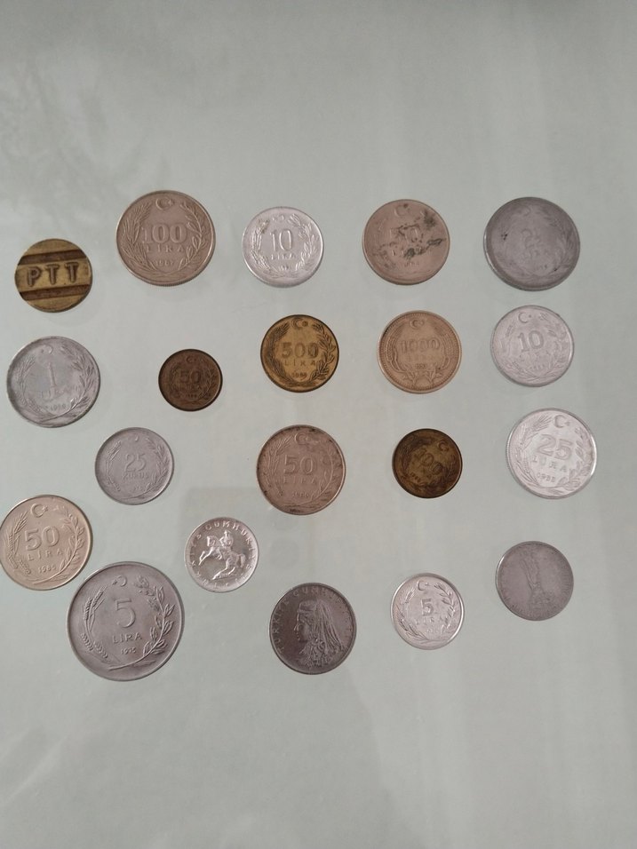 Gri Vintage metal paralar - Görsel 3