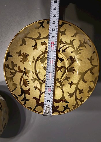 Altın Renkli Nostalji Çay Seti - Görsel 5