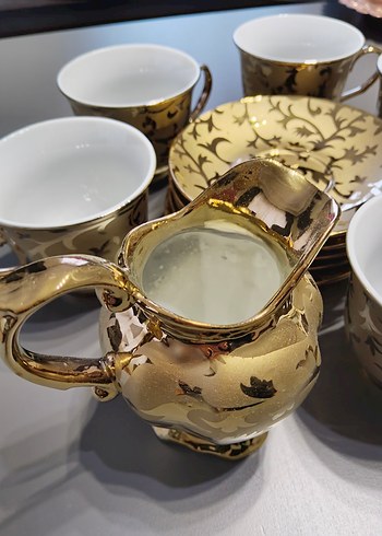 Altın Renkli Nostalji Çay Seti - Görsel 2