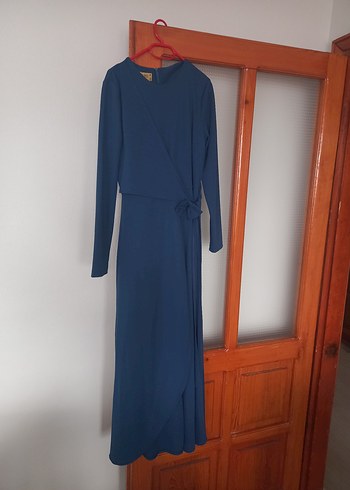 38 Beden mavi Renk uzun tunik takım içinde beli lastikli pantolon var