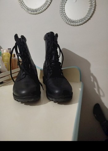 Siyah Bağcıklı Erkek Goth Botları - Görsel 4