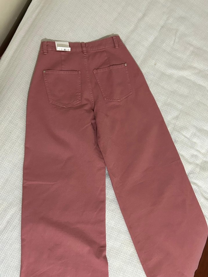 Zara kadın Pileli Geniş Paça  Pantolon - Görsel 5