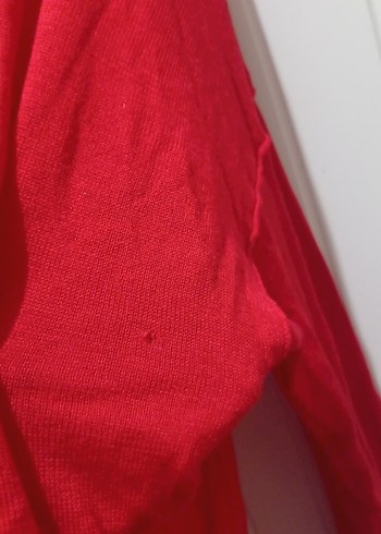 H&M Oversize Kırmızı Basic Merserize Kazak - Görsel 6