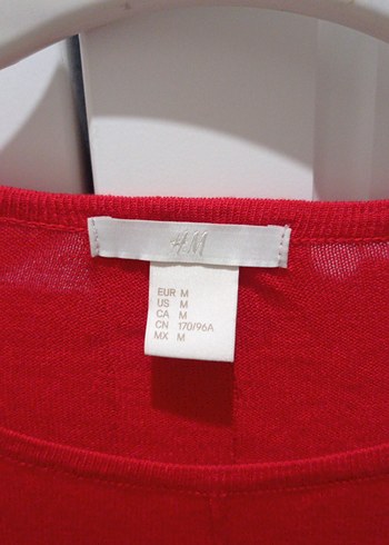 H&M Oversize Kırmızı Basic Merserize Kazak - Görsel 3