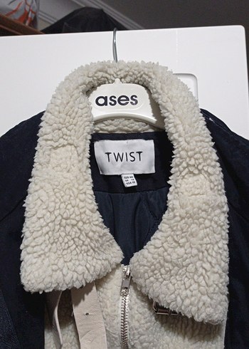 Kürklü siyah kışlık parka (Twist) - Görsel 5