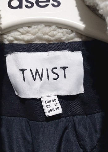 Kürklü siyah kışlık parka (Twist) - Görsel 6