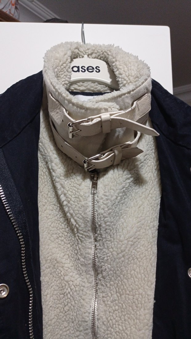 Kürklü siyah kışlık parka (Twist) - Görsel 4