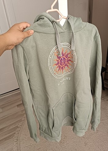 xs Beden yeşil Renk Koton yeşil sweat