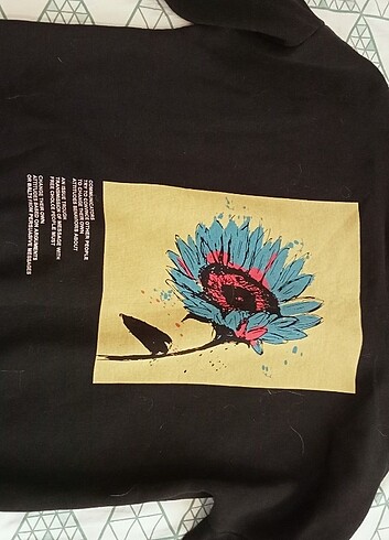 m Beden siyah Renk Sırt desenli sweatshirt