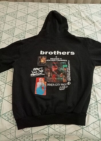 m Beden siyah Renk Sırt desenli sweatshirt