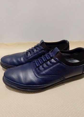 Lacivert Minimalist Erkek Klasik Ayakkabı - Görsel 2