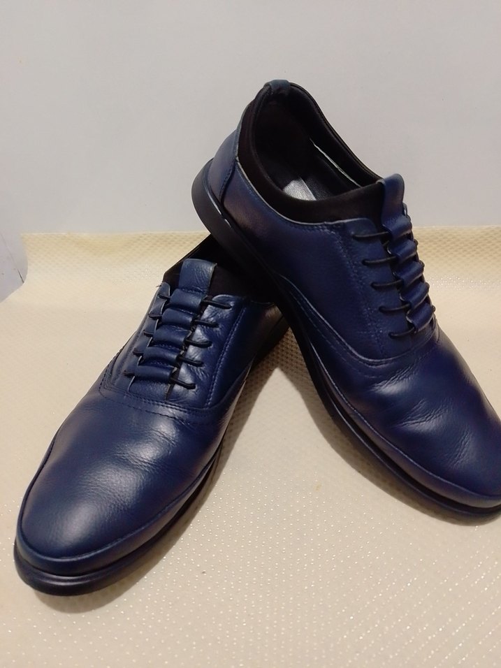 Lacivert Minimalist Erkek Klasik Ayakkabı - Görsel 3