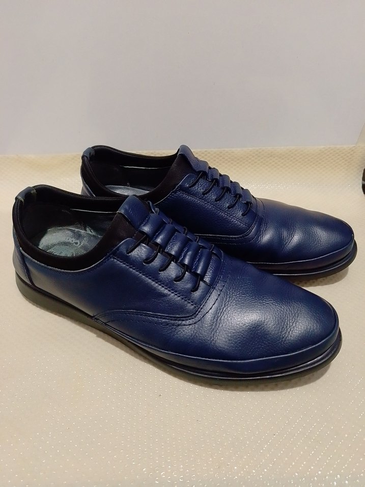 Lacivert Minimalist Erkek Klasik Ayakkabı - Görsel 4