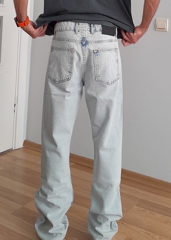 Flaw Wears Buz Mavisi Loose Fit Denim Erkek Jean - Görsel 4