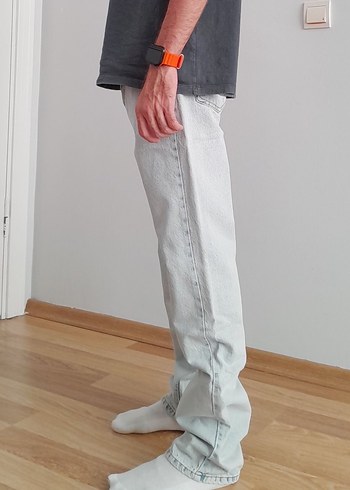 Flaw Wears Buz Mavisi Loose Fit Denim Erkek Jean - Görsel 2