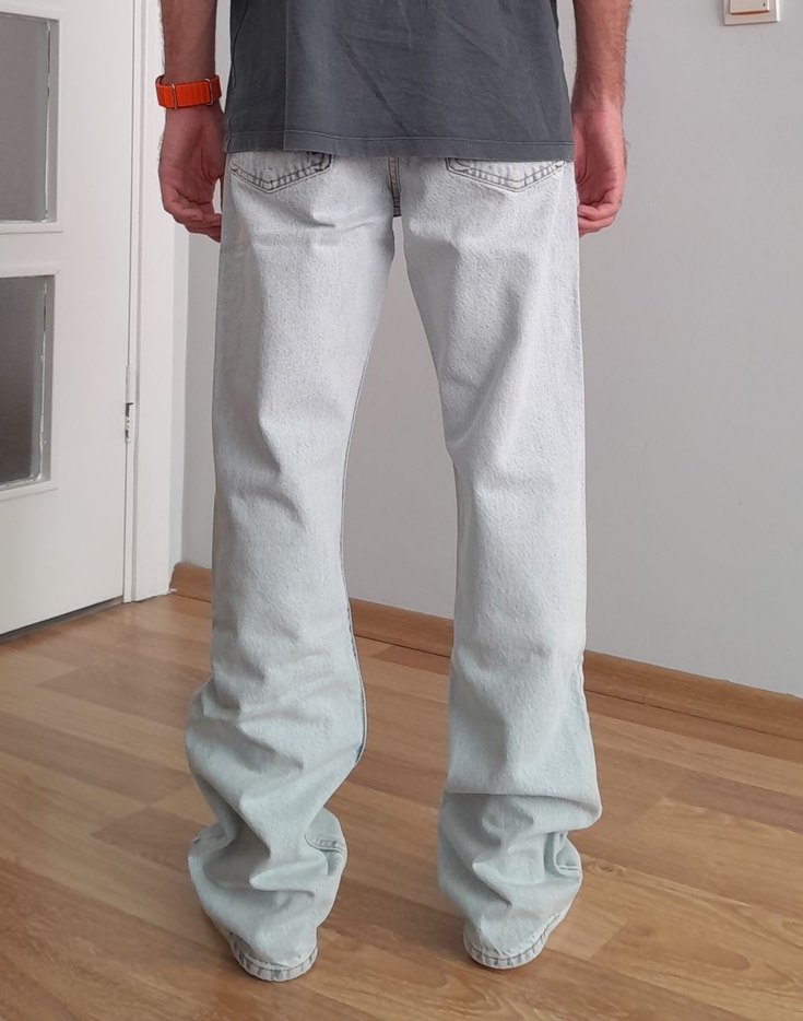 Flaw Wears Buz Mavisi Loose Fit Denim Erkek Jean - Görsel 3