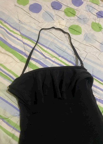 Siyah Fırfırlı Midi Kadın Mayo - Görsel 3