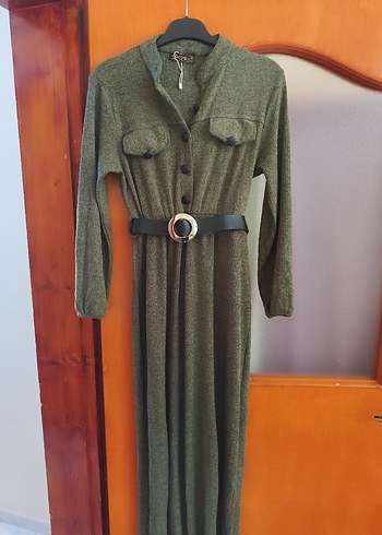 Uzun Kadın Kemerli elbise - Görsel 3