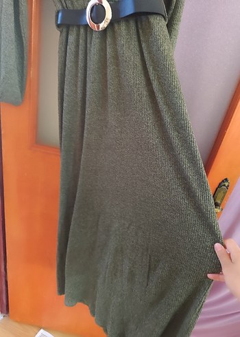 Uzun Kadın Kemerli elbise - Görsel 4