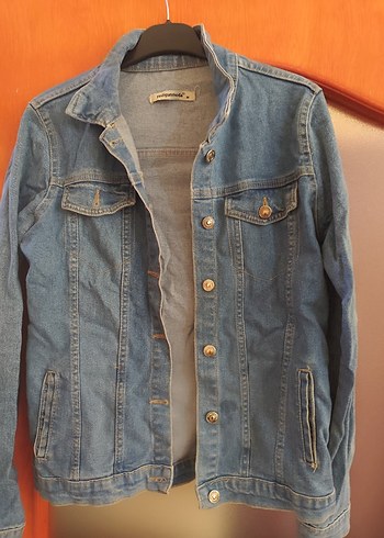 Düğmeli Gri Mavi Kadın Denim Ceket - Görsel 4